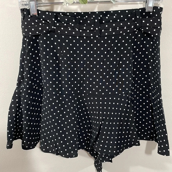 NWOT Zara Polka Dot Mini Skort Black and White M - Picture 3 of 11